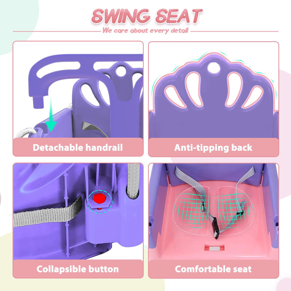 Yozoia swing set indoors with easy setup and storage.
