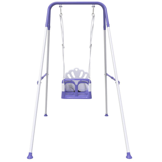 Yozoia Taleco foldable toddler swing in indoor setup showing space-saving design