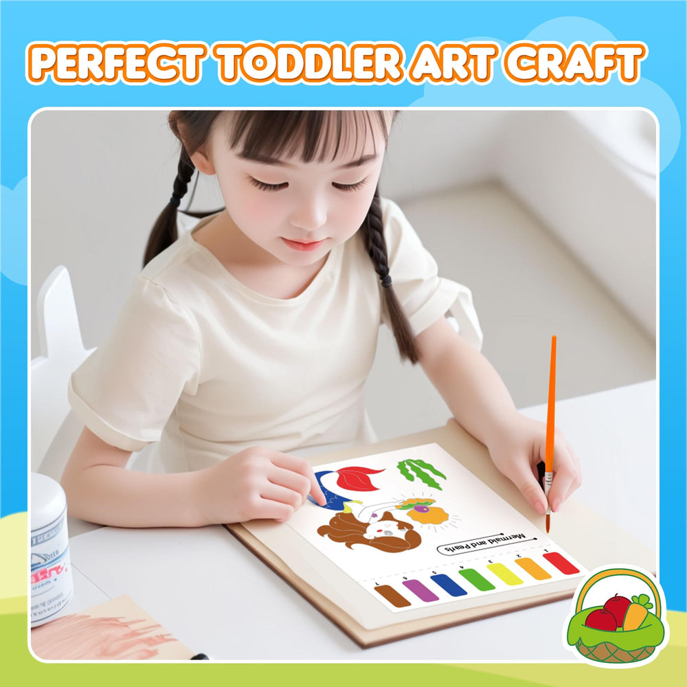 YPLUS Mermaid 20-pages set promoting creativity and fine-motor practice