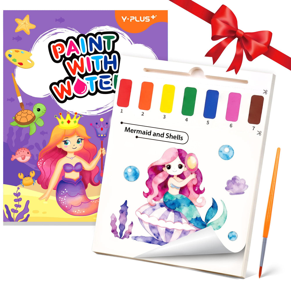YPLUS Mermaid paint-with-water book cover for mess-free creativity