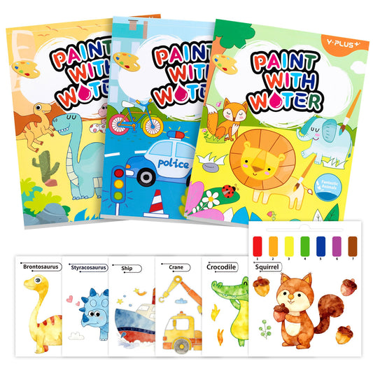 YPLUS Paint with Water Book cover with animal friends, ideal for early color exploration.