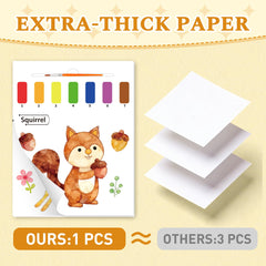 YPLUS Paint with Water Book includes child-friendly brush pen for smooth filling.