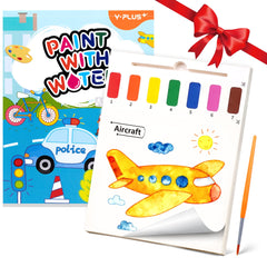 YPLUS Paint with Water book close-up showing bleed-free thick paper for coloring