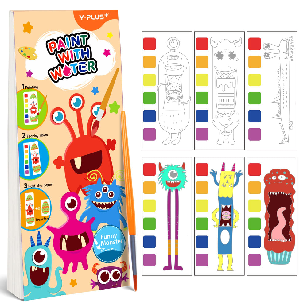 YPLUS Pocket Paint Water Book Princess Dress-Up page for on-the-go creative coloring.