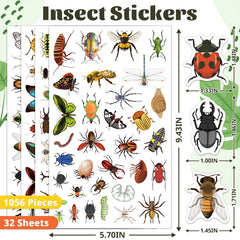 Yqskt bug stickers waterproof vinyl for durable laptops and bottles