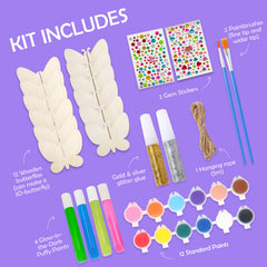Yrinfay glitter glue and gem stickers add sparkling details to butterfly crafts