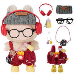 Yrlisfon 8-piece doll clothes red set enables versatile styling for 17 cm dolls