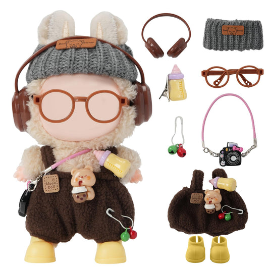 Yrlisfon knitted hat for 17 cm dolls adds texture and easy styling during play