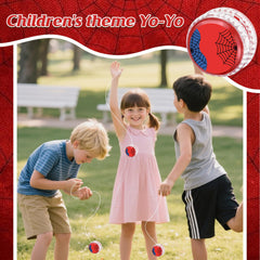 YSBJKWCF Kids enjoy glow party play with spider-themed yo-yo.