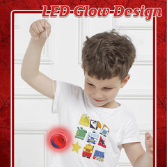 YSBJKWCF Motion-activated LED glow during spins creates dynamic lights.