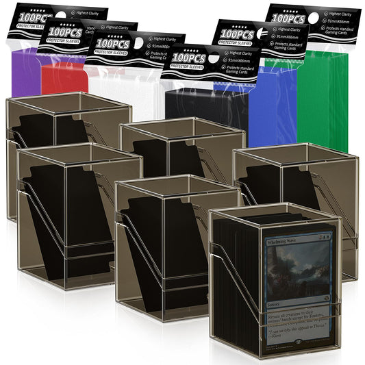 YSCare six-pack deck boxes with clear fronts for quick deck identification.