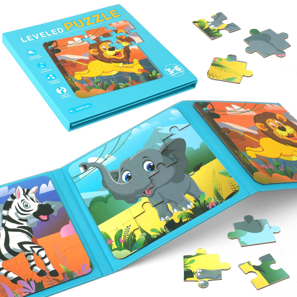 YSCEN magnetic puzzles for kids with dinosaur illustrations spark imaginative play
