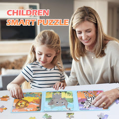 YSCEN toddler puzzle plate features colorful designs for problem solving