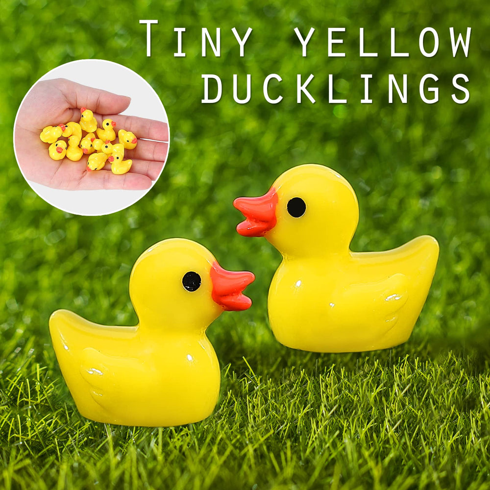 YsesoAi mini ducks brighten gardens or shelves as waterproof decorative accents
