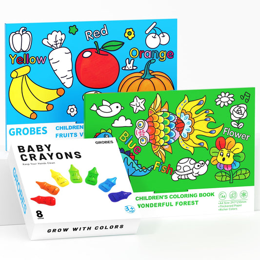 YSNYSN 3-in-1 crayons themed set cover for imaginative play and early color exploration.