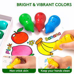 YSNYSN crayons in hand show easy grip for little hands.