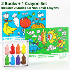 YSNYSN fruits-vegetables-coloring-book-spread with vivid scenes to spark curiosity.