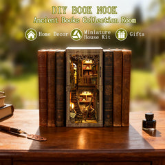 YSWOOD WORLD Book Nook Kit assembly in progress
