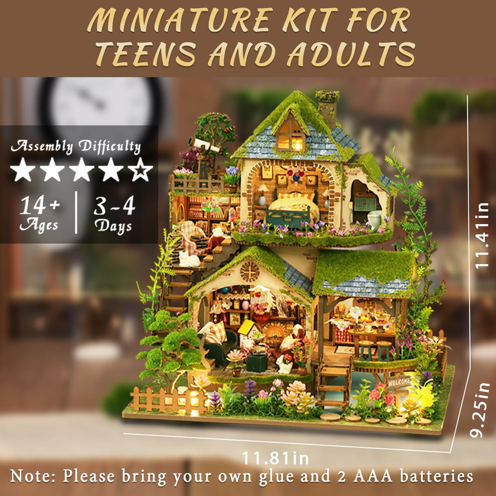 YSWOOD WORLD hobby kit for teens and adults, intricate detailing during assembly.