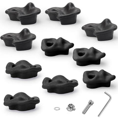 YTCYKJ rock holds 10-pack for versatile indoor outdoor climbing fun.