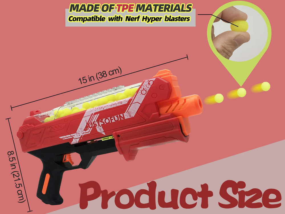 YTSWELE blaster includes 100 Nerf Hyper rounds for extended play.