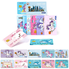 YTYOTO fake credit cards for kids in a play-set, ideal for imaginative role-play.