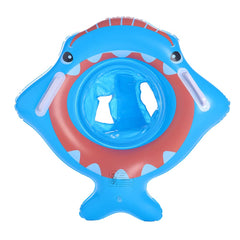 YUERFEILA baby shark swim ring with seat is shown in full view for reference.