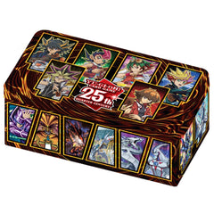 Yu-Gi-Oh! 25th Anniversary Tin featuring Dueling Heroes packaging, ideal for display and gifting.