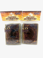 Yu-Gi-Oh! Deluxe Sleeves with back-pattern design protect cards while maintaining a clean look.