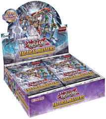 Yu-Gi-Oh! Tactical Masters booster box spread showcasing the 60-card set and new strategies.
