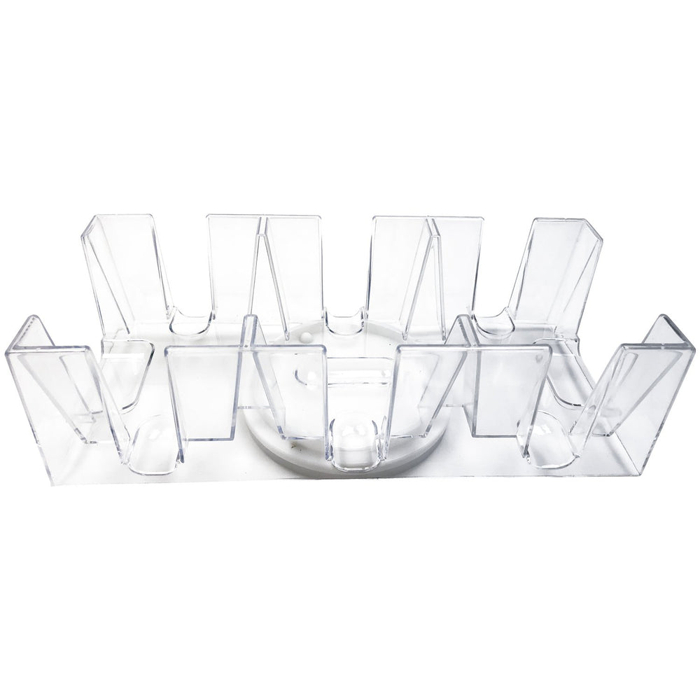Yuanhe 9-deck Canasta card tray front view, keeps cards visible and organized.