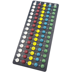 Yuanhe green bingo ball completes a colorful set for raffles and games.