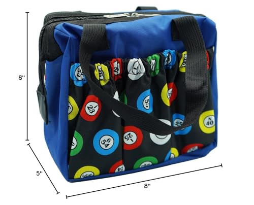Ideal bingo night companion for organizing cards, daubers, and wands