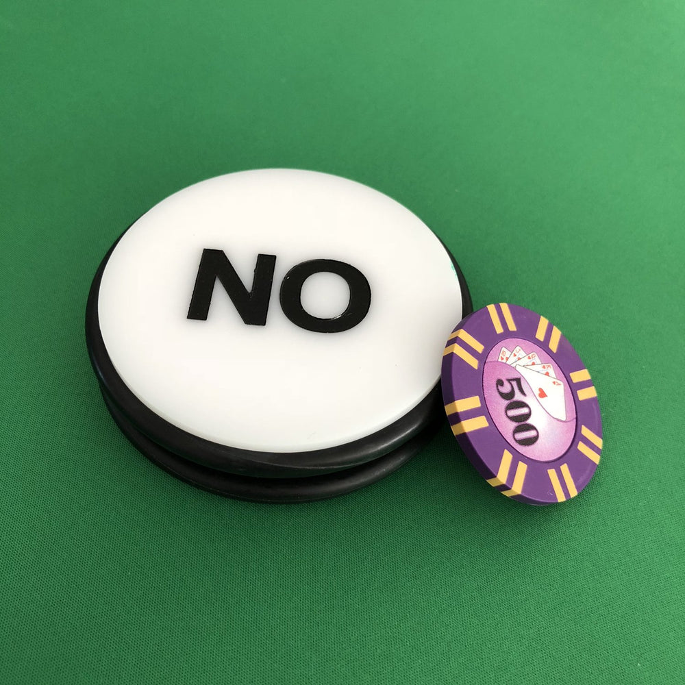 Yuanhe casino dealer button 3inch packaging shows ready-to-use accessory for games