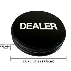 Yuanhe dealer button with white and black sides for visibility.