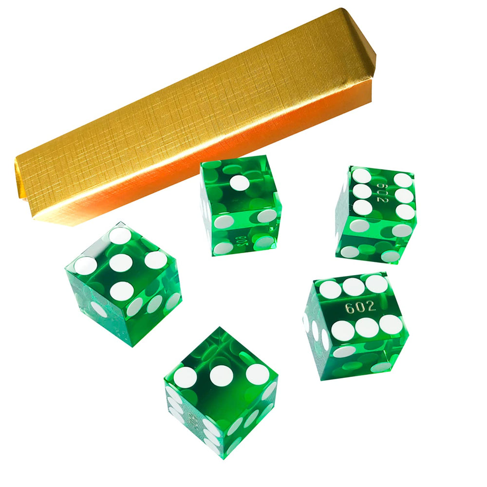 Yuanhe dice set 5 precision 19mm with visible pips for accurate readings