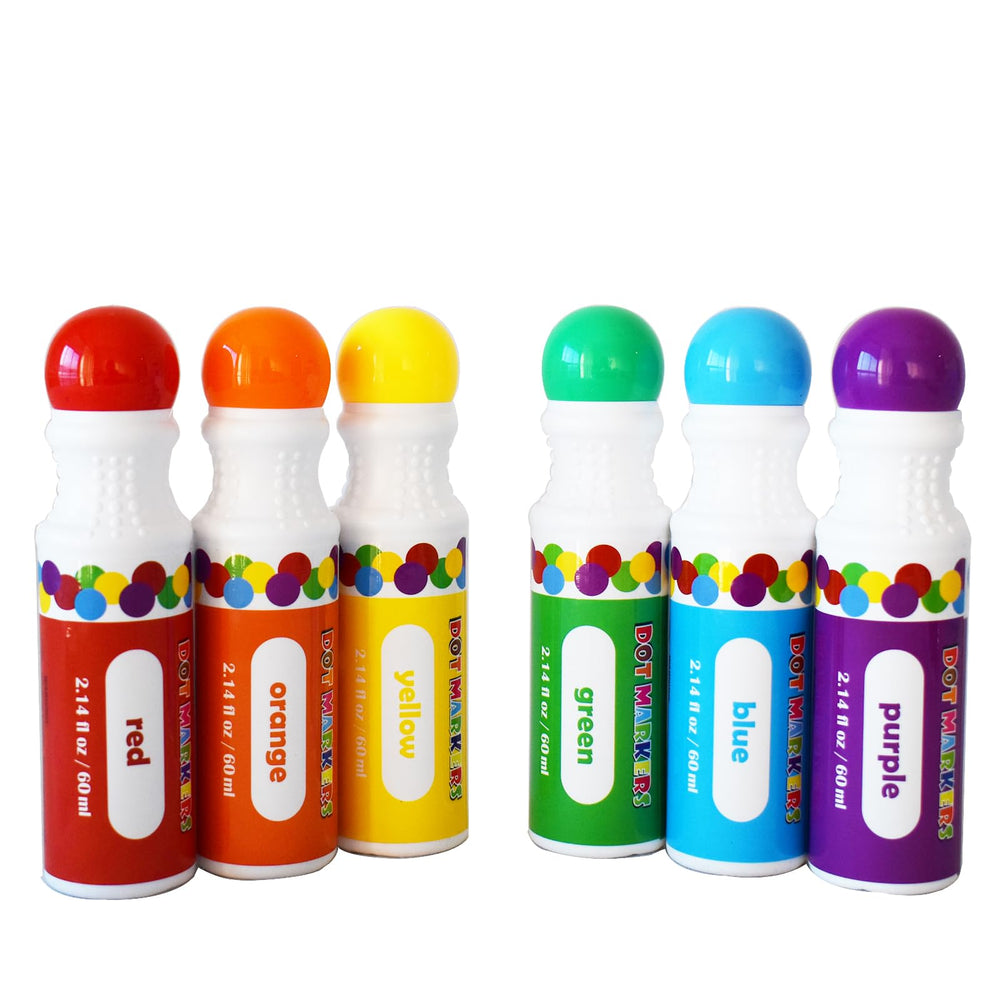 Yuanhe dot markers with large sponge tip ideal for toddlers.