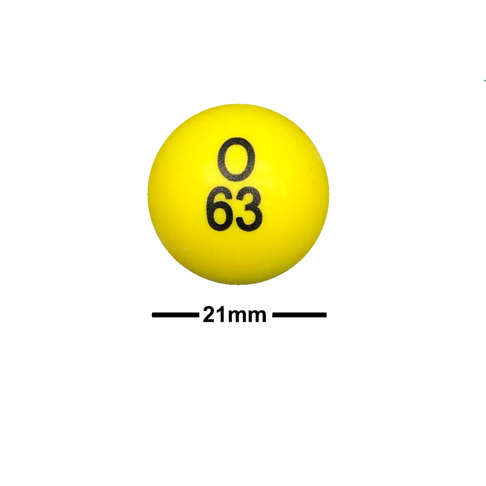 Yuanhe red bingo ball with bold numbers for clear visibility