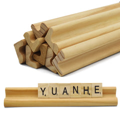 Yuanhe Scrabble tile holders wooden rack eight-pack for organized gameplay