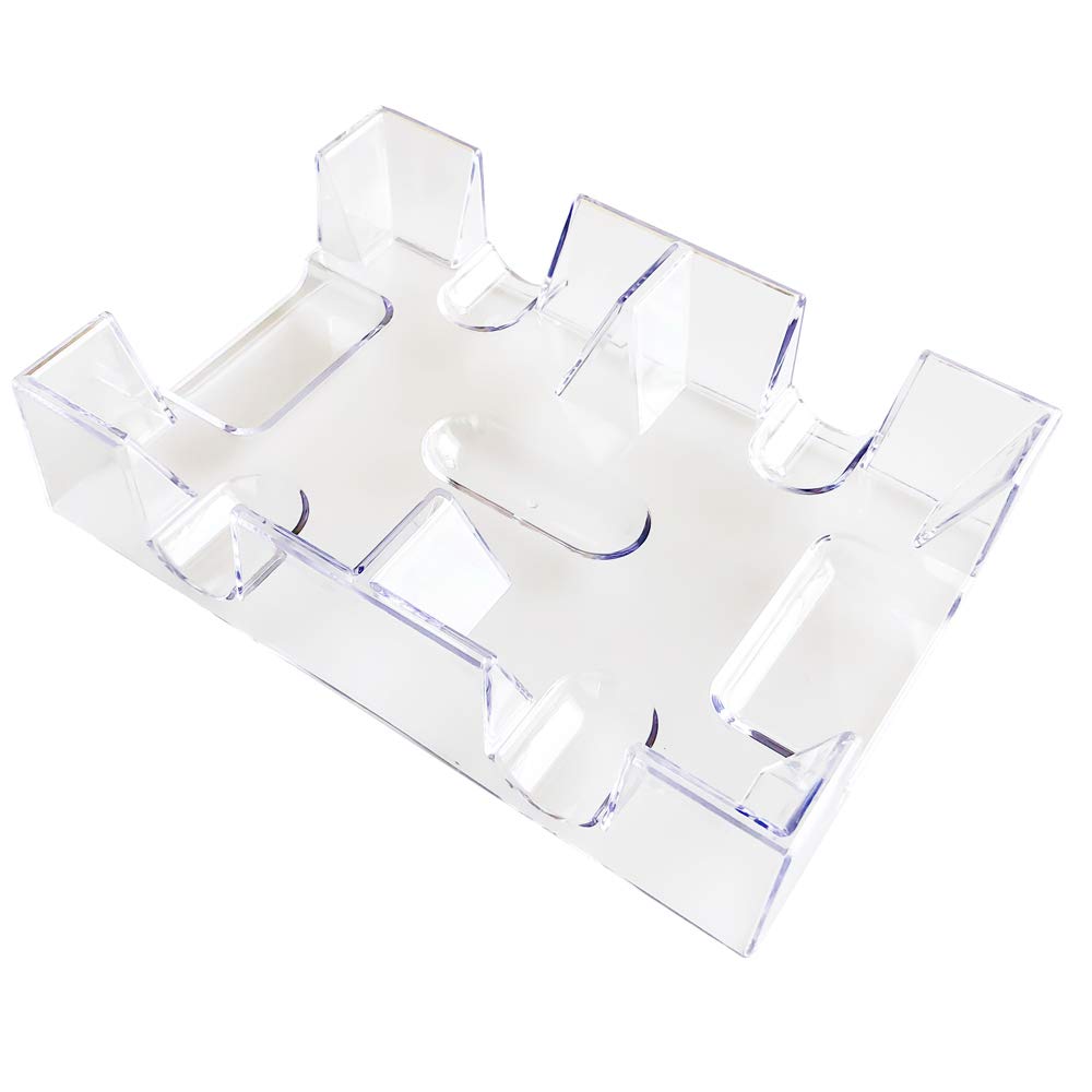 Yuanhe Stackable Playing Card Holder saves space when idle.