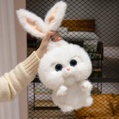 yuanpulalala Snowball Rabbit Boss plush side view, ideal for cuddly display.