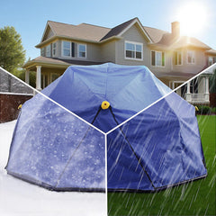 YuAnWe elastic hem and tie-downs secure the canopy