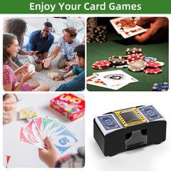 YUCEEN shuffler in-use during poker for efficient rounds