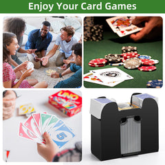 YUCEEN shuffler portable design fits home, party, and travel setups.