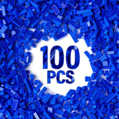YUJHITP blue bricks bulk pack for creative building and LEGO compatibility