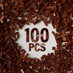 YUJHITP brown classic bricks close-up showing durable ABS construction for lasting play