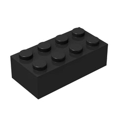 YUJHITP black bricks with 2x4 studs for durable, repeatable building experiences.