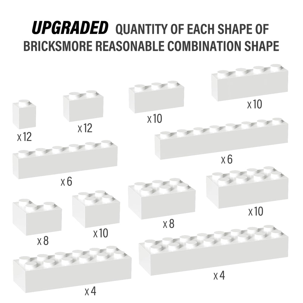 YUJHITP white bricks in bulk ideal for classroom use.