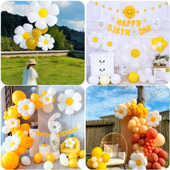 YUJUN daisy balloons set up ideas for easy party arrangement