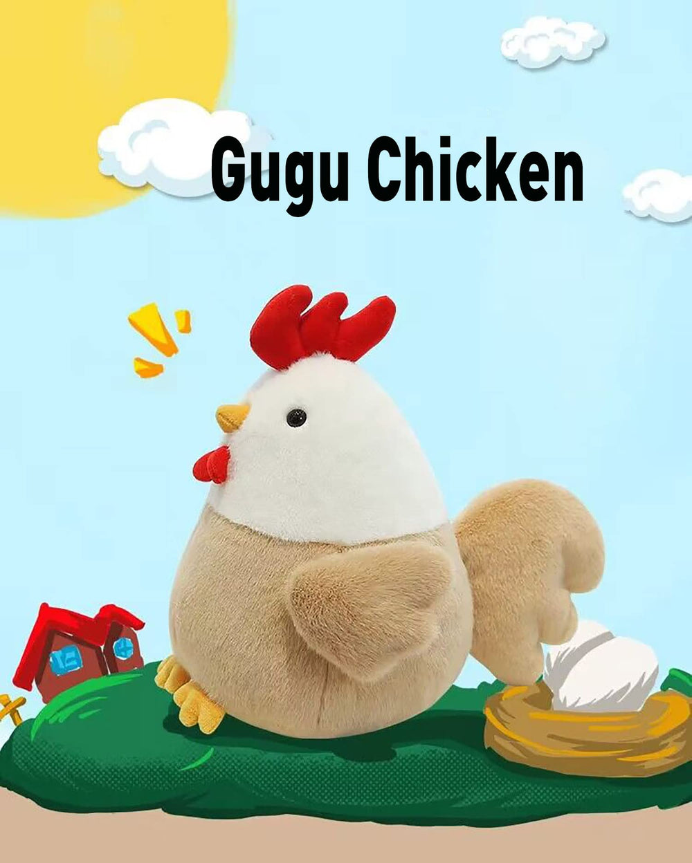 YUKOUQIAN chicken plush serves as bedtime companion for kids